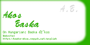 akos baska business card